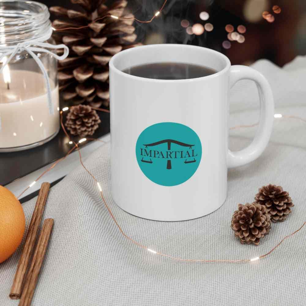 Teal Impartial Ceramic Mug (11oz, 15oz)
