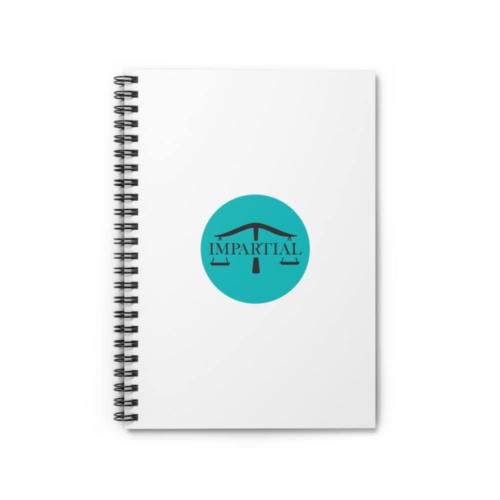 Teal Impartial Logo Ruled Spiral Notebook