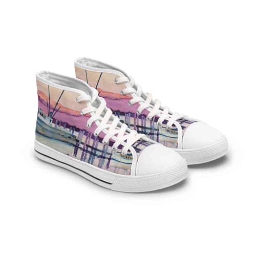 Jeb's "Shrimp Boat Resting" Women's High Top Sneakers