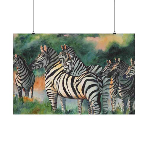 Jeb's "Serengeti Dawn" Satin Posters