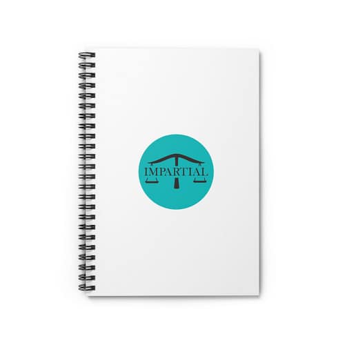 Teal Impartial Logo Ruled Spiral Notebook