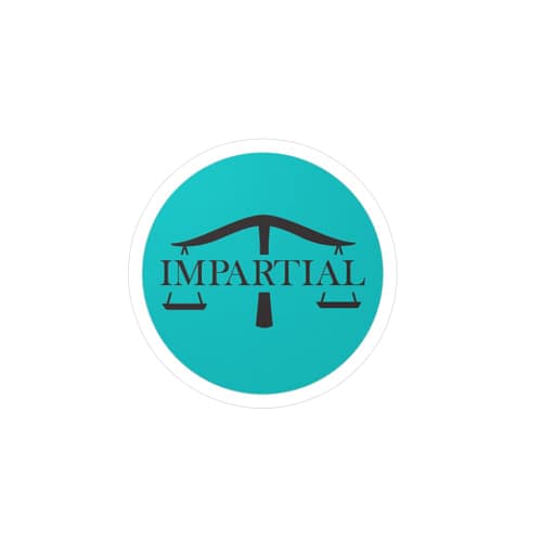 Teal Impartial Logo Kiss-Cut Vinyl Decals