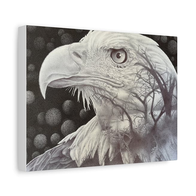 Ron's "Eagle" Stretched Matte Canvas (1.25")