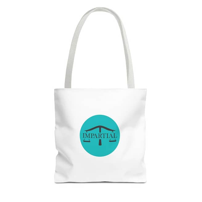 Teal Impartial Logo Tote Bag