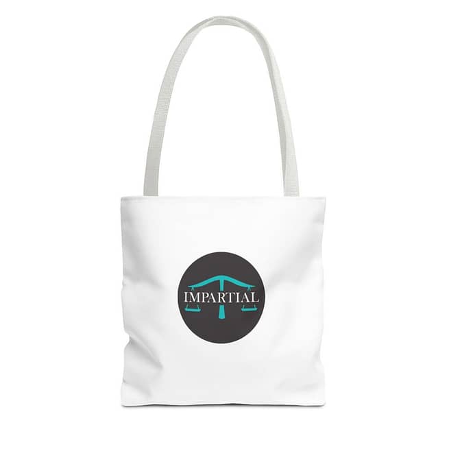 Black Impartial Logo Tote Bag