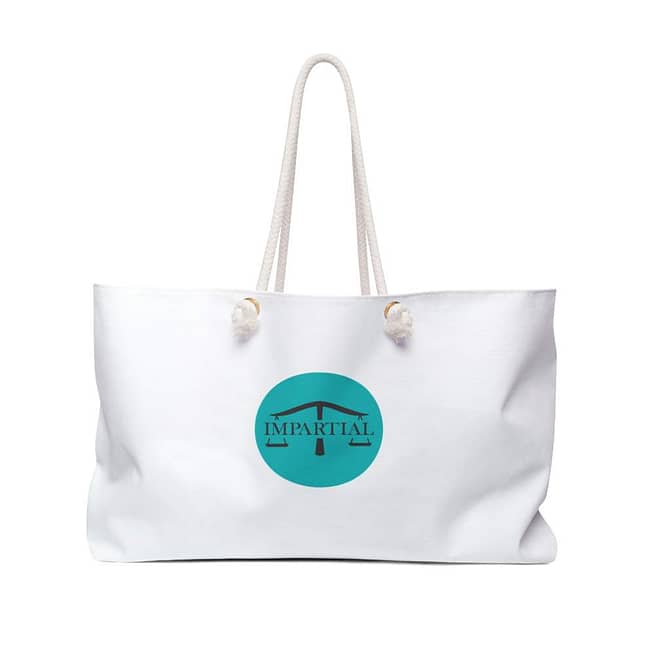 Teal Impartial Logo Weekender Bag