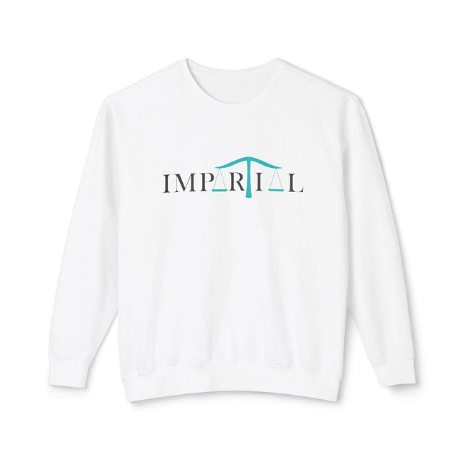 White Impartial Logo Unisex Crewneck Sweatshirt