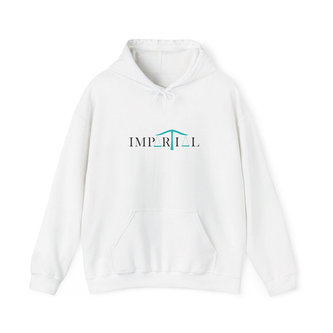 Heather Gray Impartial Logo Unisex Hooded Sweatshirt