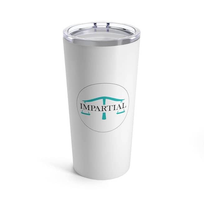 Teal and Black Impartial Logo 20oz Tumbler