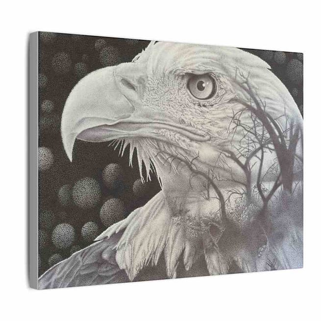 Ron's "Eagle" Stretched Matte Canvas (0.75")