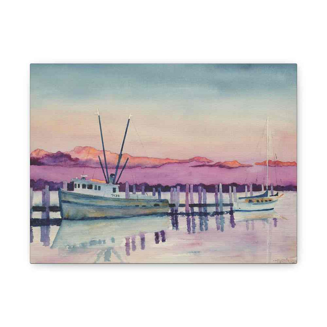 Jeb's "Shrimp Boat Resting" Stretch Matte Canvas (1.25")