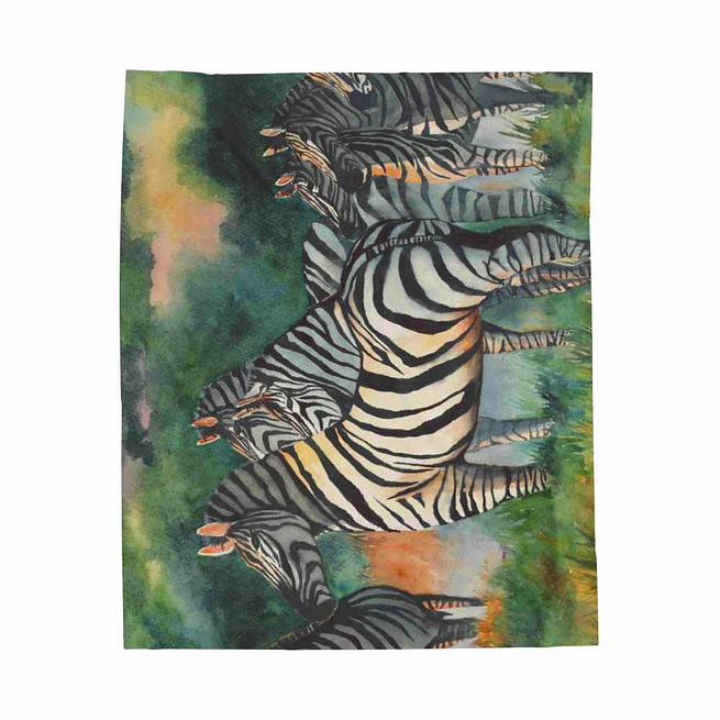 Jeb's "Serengeti Dawn" Velveteen Plush Blanket