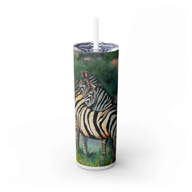 Jeb's "Serengeti Dawn" 20oz Skinny Tumbler with Straw