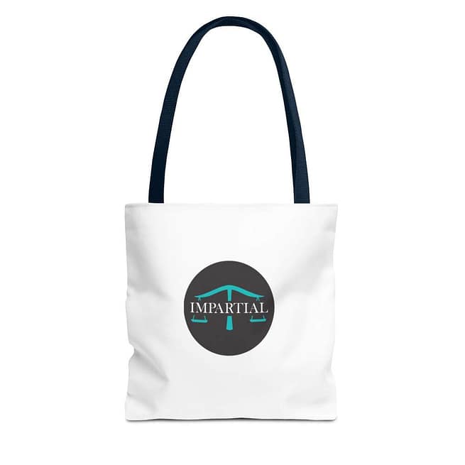 Black Impartial Logo Tote Bag - Image 4