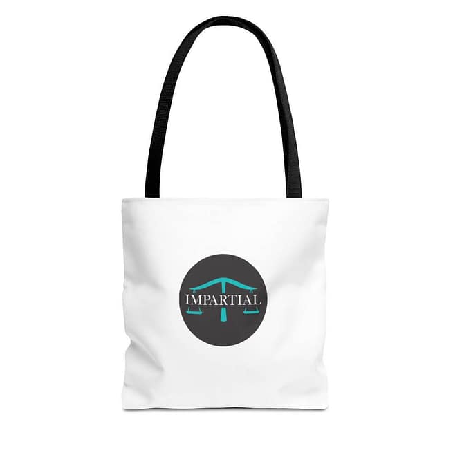 Black Impartial Logo Tote Bag - Image 5