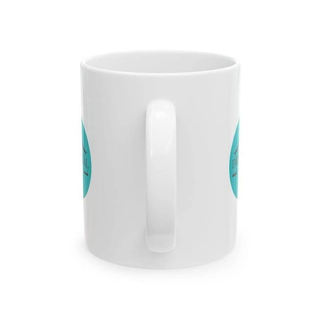 Teal Impartial Ceramic Mug (11oz, 15oz) - Image 4