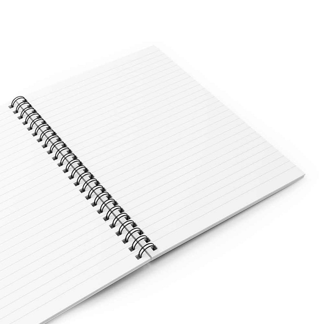 Teal Impartial Logo Ruled Spiral Notebook - Image 4