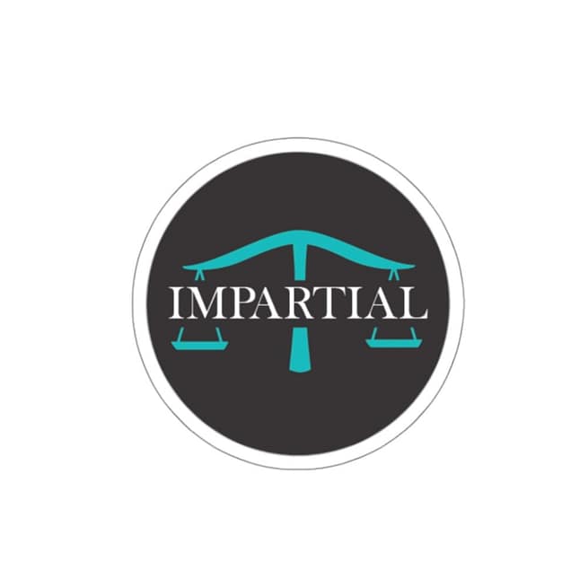 Black Impartial Logo Kiss-Cut Stickers - Image 3