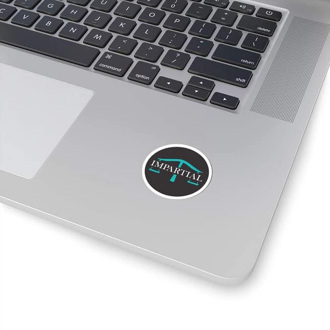 Black Impartial Logo Kiss-Cut Stickers - Image 4