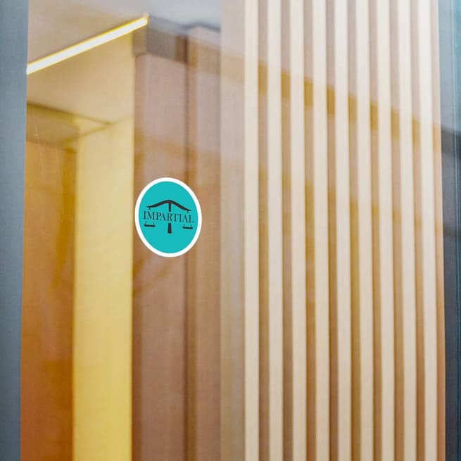 Teal Impartial Logo Kiss-Cut Vinyl Decals - Image 2