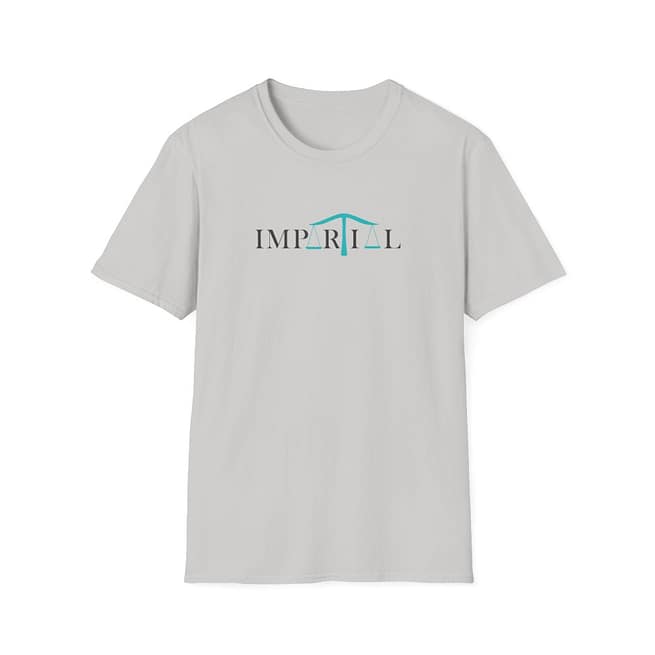 Heather Gray Impartial Logo Unisex T-Shirt - Image 2
