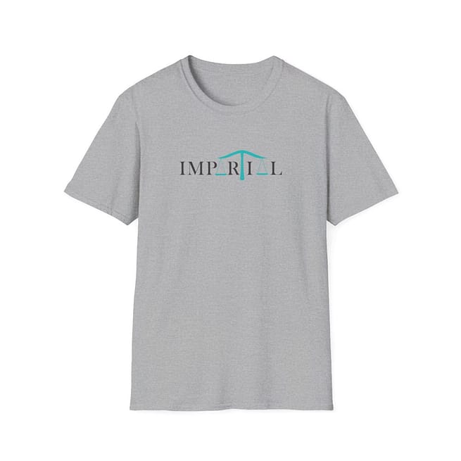 Heather Gray Impartial Logo Unisex T-Shirt - Image 3